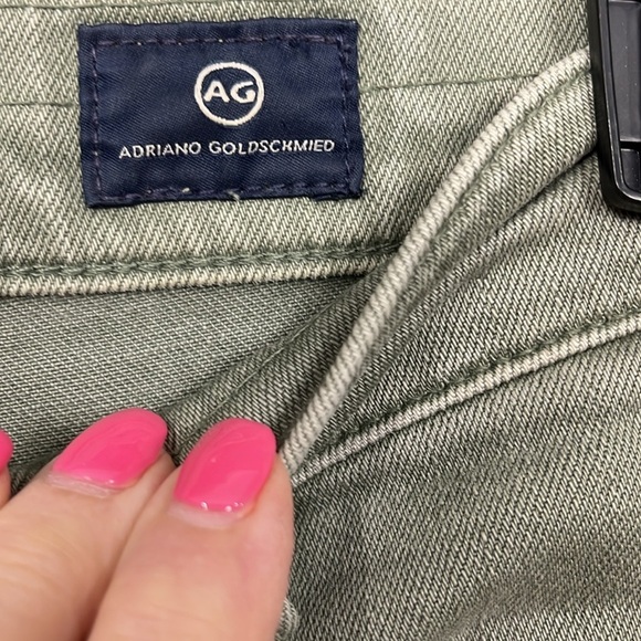 AG Adriano Goldschmied Womens Jeans 25R Dusty Green Ex-Boyfriend Slim Distressed - Picture 3 of 16
